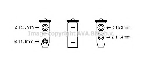 PRASCO DN1365 Expansion Valve, air conditioning